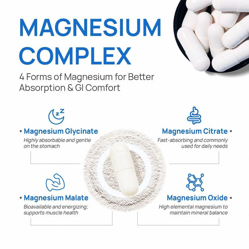 Selerb NAD+ Supplement for Men + Magnesium Complex Bundle – Liposomal NAD+, Coq10, Ashwagandha & Multi-Magnesium with B6, D3, Zinc – Energy, Circulation, Sleep & Muscle Support